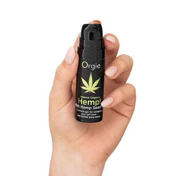 Збуджувальний гель для пар Orgie Hemp! Intense Orgasm, 15 мл, тепло-холод, ефект сильної вібрації Sex Aura Київ