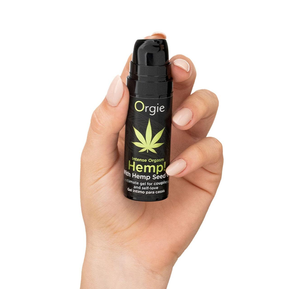 Збуджувальний гель для пар Orgie Hemp! Intense Orgasm, 15 мл, тепло-холод, ефект сильної вібрації Sex Aura Київ - фото 2