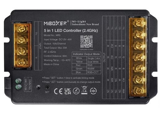 Miboxer LED контролер універсальний Dim+RGB+CCT, 30A, 12/24/48В IP20, RF 2,4G Mi-light Київ - фото 1