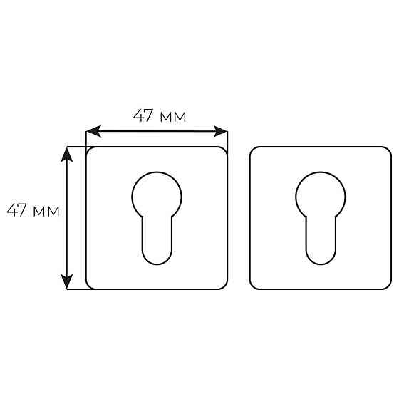 Накладка M&T 000573 47х47 TIN-B титан/коричневый матовый Киев