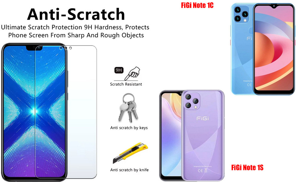 Защитное стекло NeoGlass для FiGi Note 1C, Note 1S – ультрапрозрачное и устойчивое Киев - изображение 1
