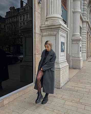 Женское кашемировое оверсайз пальто из меланжевого кашемира Одесса