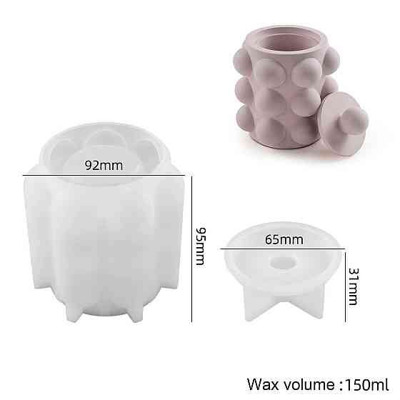 Силиконовая форма для подсвечника из смолы,глины,воска 92 х 95 мм 