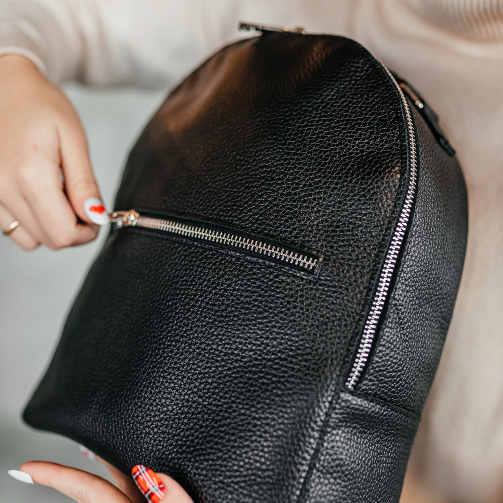 Жіночий рюкзак з натуральної шкіри Montana, стильний рюкзак міський чорнийMasterSem Київ - фото 5