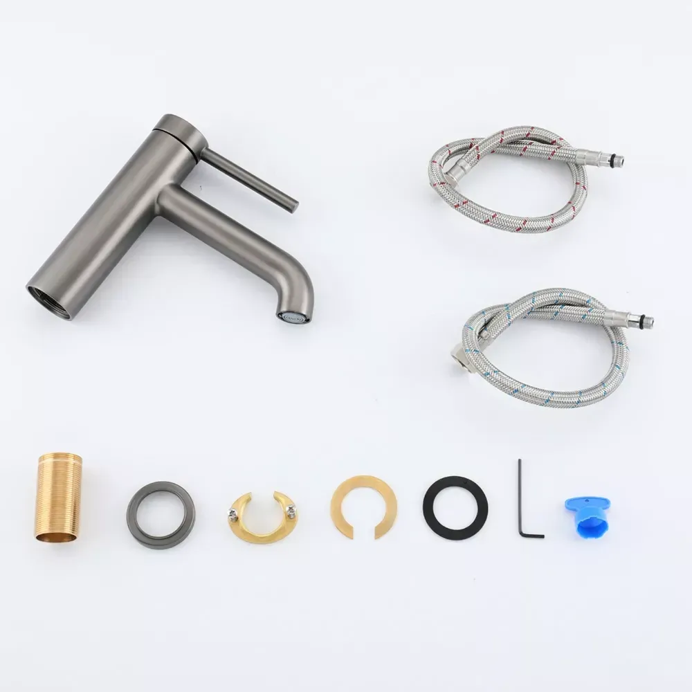 Змішувач для раковини Gappo G1006-9 графіт Київ - фото 7