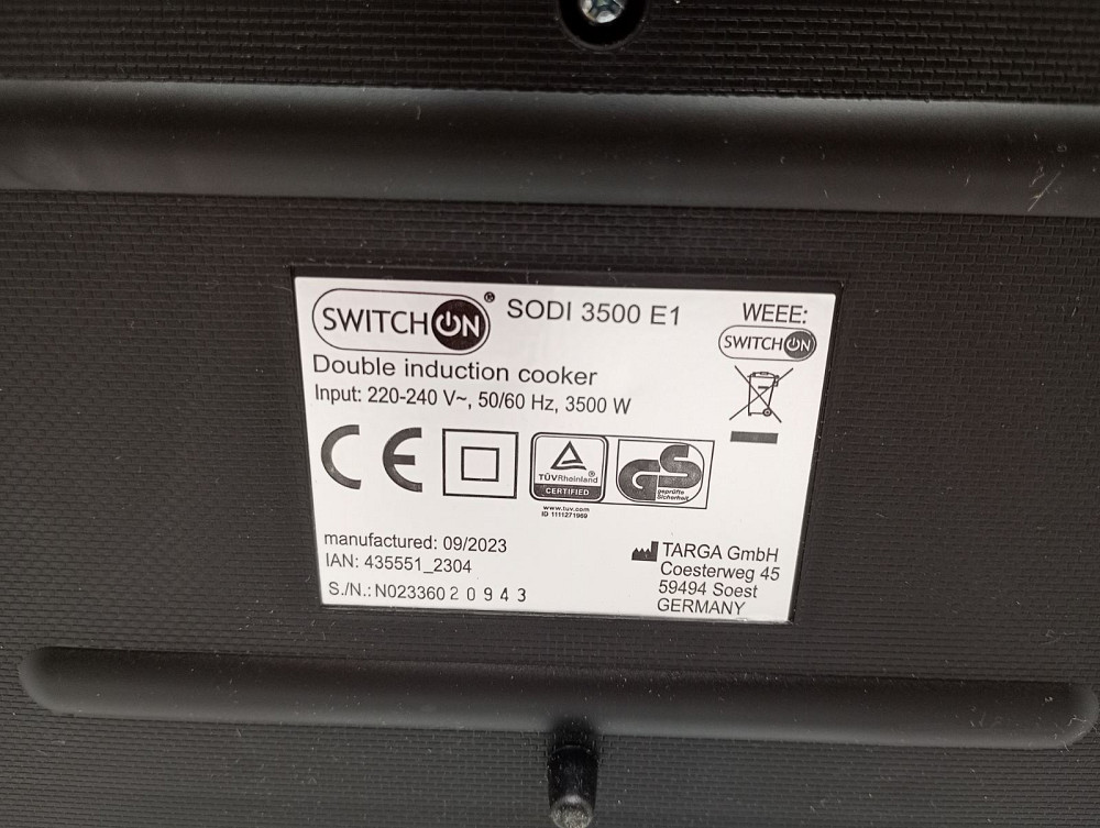 Індукційна плита Switch On SODI 3500 E1 (А клас) Луцьк - фото 5