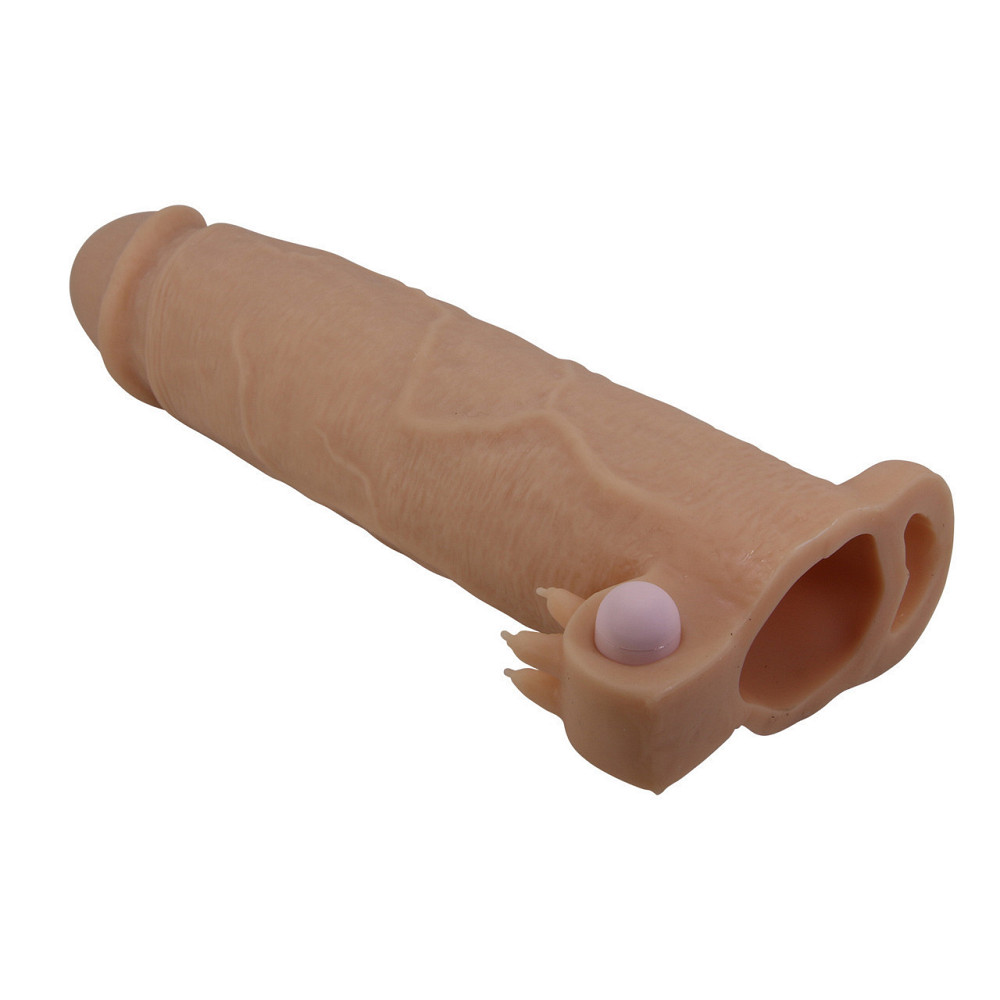 Насадка на пенис с вибро PRETTY LOVE-Xerxes – Penis Sleeve with Vibrating Ring, Flesh Color, 22 cm Sex Aura Киев - изображение 3