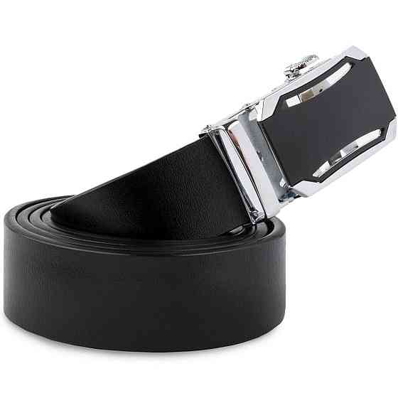 Ремінь чоловічий з чорною вставкою на пряжці Чорний (Vintage) Київ