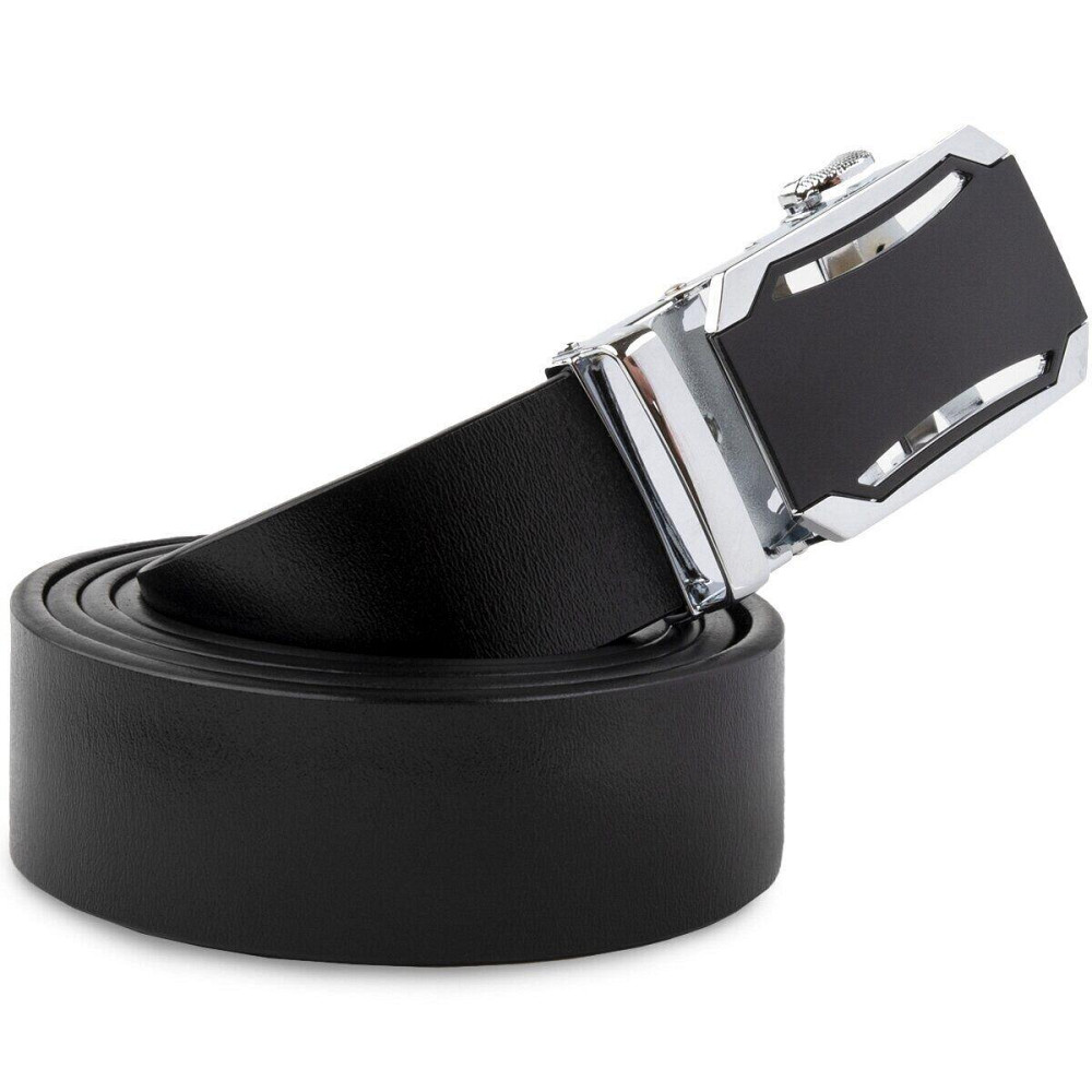 Ремень мужской с черной вставкой на пряжке Черный (Vintage) Киев - изображение 1