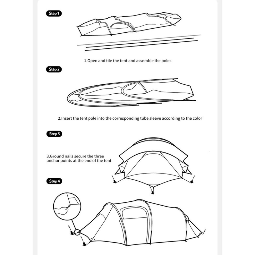 Намет двомісний Naturehike Opalus, UL, CNK2450WS036, темно-зелений Киев - изображение 16