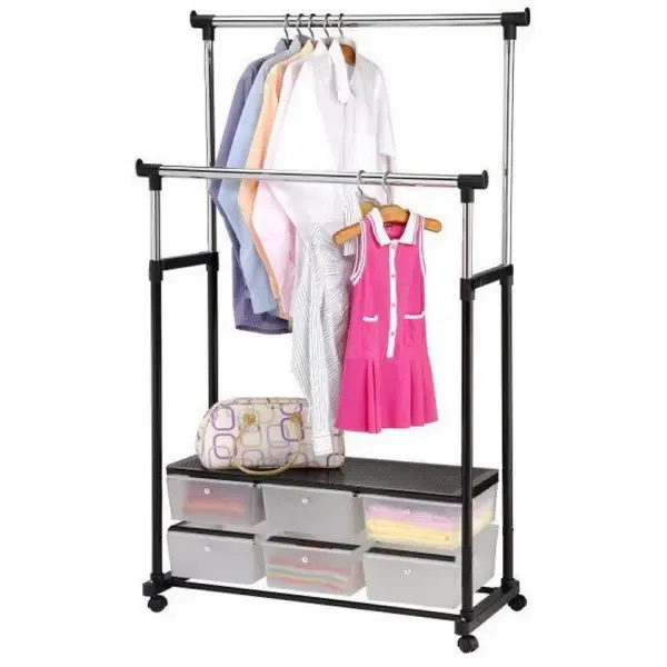 Телескопическая стойка-вешалка для одежды - Double Pole Clothes Horse Коломия - фото 1