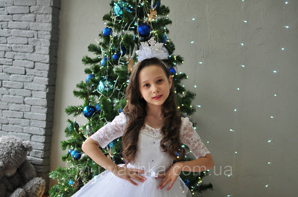Платье Снежинка Детское нарядное белое платье Снежинка-рукавчик 98-110 Кривой Рог - изображение 2