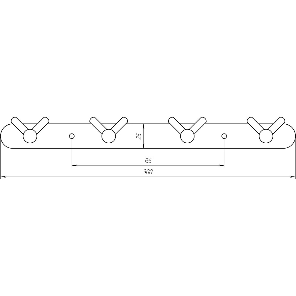 Планка з гачками Globus Lux BS8435-4 чорна матова SUS304 Тернополь - изображение 5