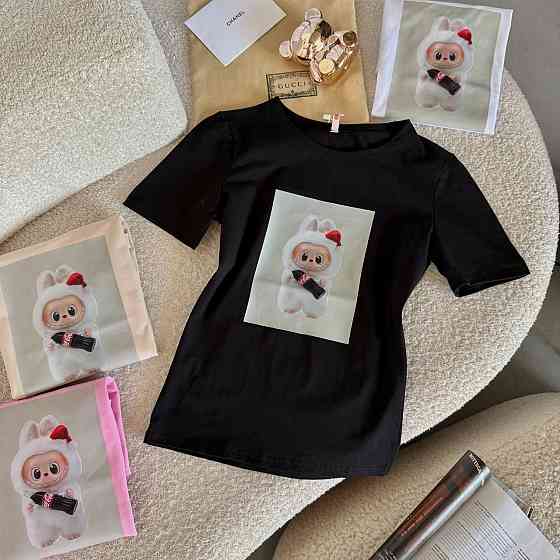 Женская стильная футболка с накатом LaBuBí турецкий кулир Одесса