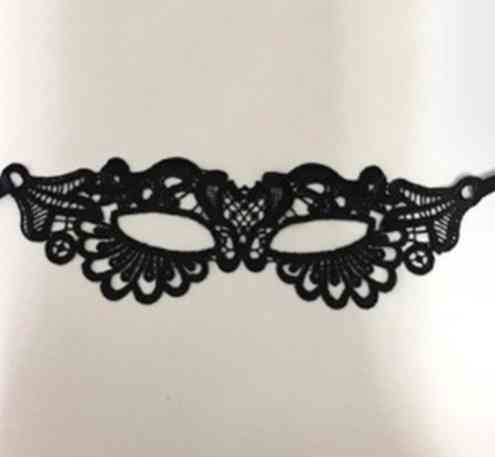 Маска з мереживом маскарадна one size чорний Київ