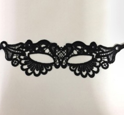 Маска з мереживом маскарадна one size чорний Київ - фото 5