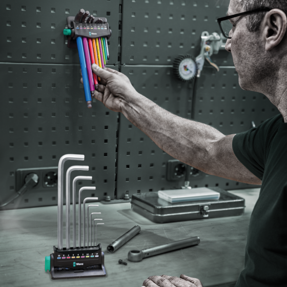 Набор цветных шестигранников Wera 1.5-10мм 9од., удлин., разноцветные, с устройством для намагничения, 05133165001 Одесса