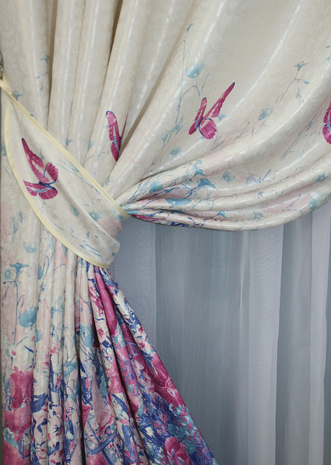 Комплект готовых штор VR-Textil Фотошторы № 1412ш Разноцветный 150х270 см 2 шт (33-0275) Киев - изображение 4