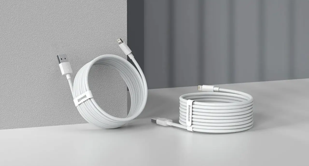 Кабель Baseus Simple Wisdom Data Cable Kit USB to iP 2.4A (2PCS / Set）1.5m White Одеса - фото 5