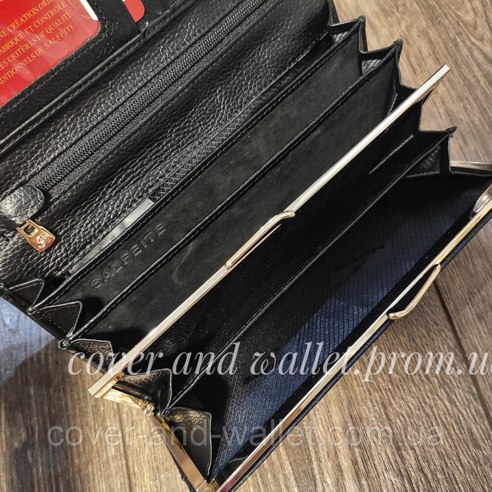 Стильний жіночий гаманець із великим бантом із натуральної шкіри Salfeite Київ - фото 5