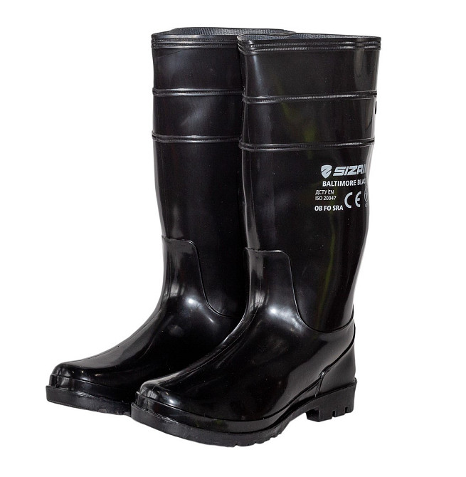 Сапоги рабочие защитные из ПВХ Sizam Baltimore Light Black 46 Ровно - изображение 7