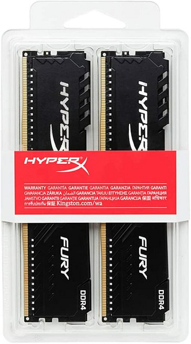 DDR4 Kingston HyperX FURY 32GB (Kit of 2x16384) 3200MHz CL16 Black DIMM Київ - фото 1