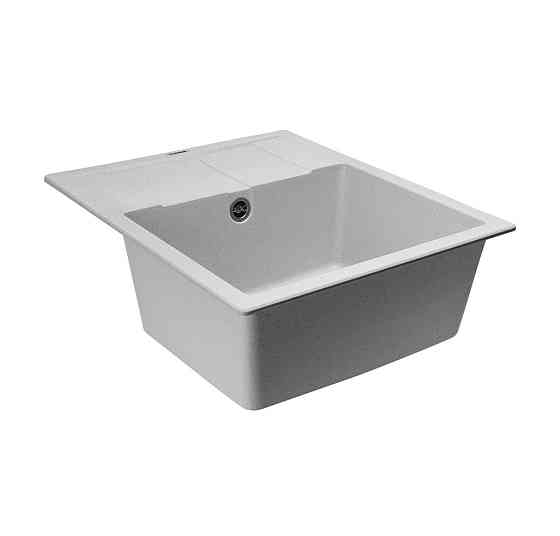 VALESO Комплект: Мийка ARIA 5851 біла в крапку + Змішувач 56 B NESP білий в крапку + Сифон 1041 Киев