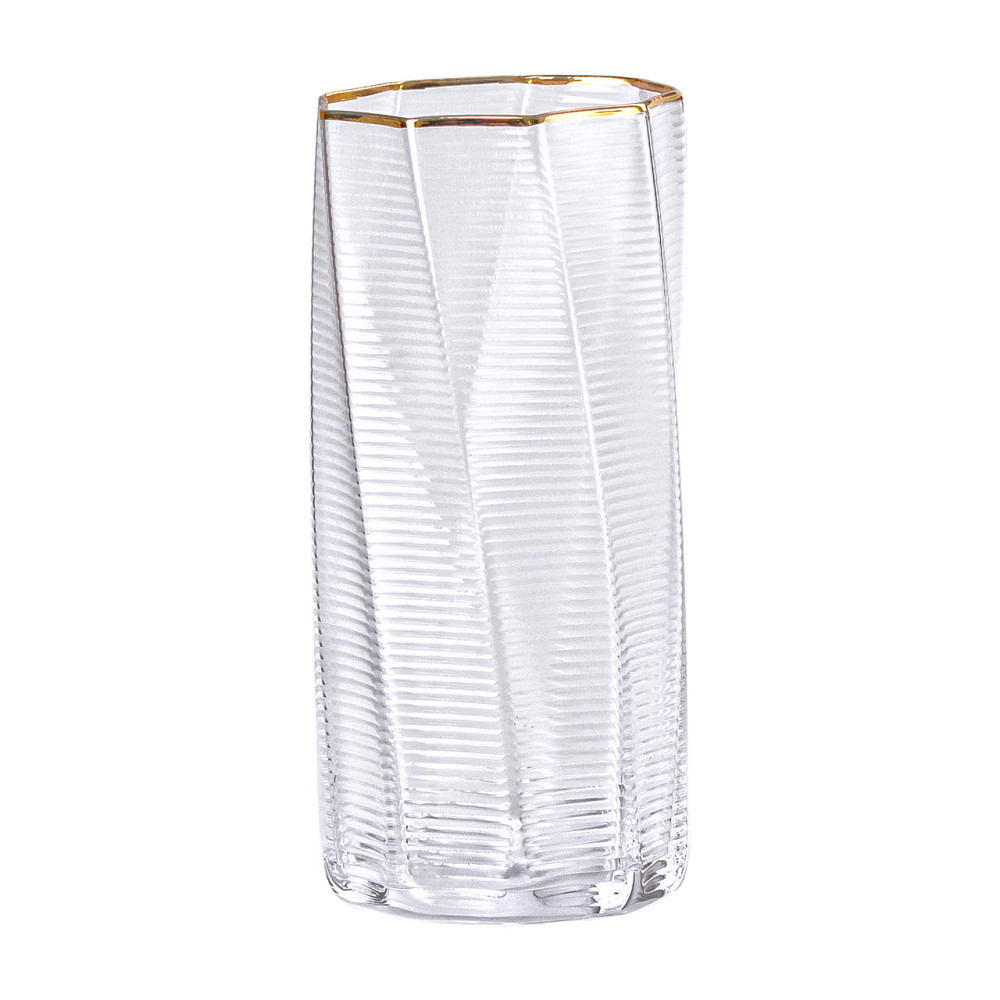 Yiwu Набір склянок 6 шт по 450 мл із золотим обідком HP-16-18 Коломия - фото 2