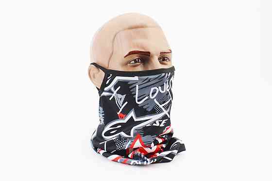 Маска обличчя пилозахисна "Alpinestars", з чорним малюнком, GE-84 Київ