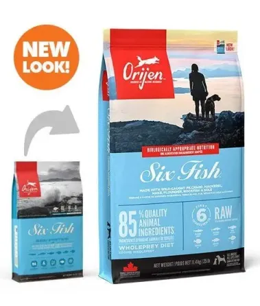 Orijen 6 Fish (Оріджен 6 Фіш) сухий корм для собак усіх пород 6 кілограмів. Запоріжжя