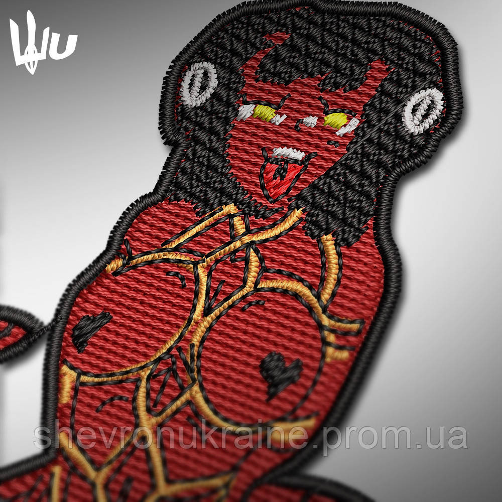 Шеврон під замовлення АНІМЕ ДІВЧИНА ДЕМОН (Термін виготовлення 3-5 днів. На липучці) Розмір 7.5x5.5см Київ - фото 3
