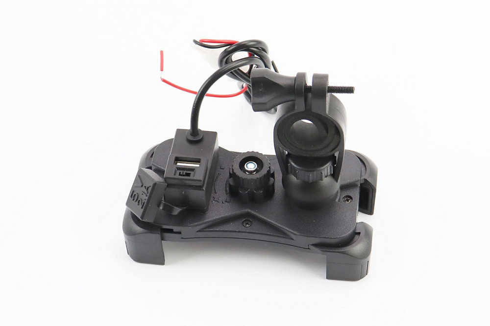 Тримач телефону на кермо з червоним малюнком + USB зарядка (мін. розмір телефону 60*124мм, макс. розмір 80*160мм), тип 2 Київ - фото 2