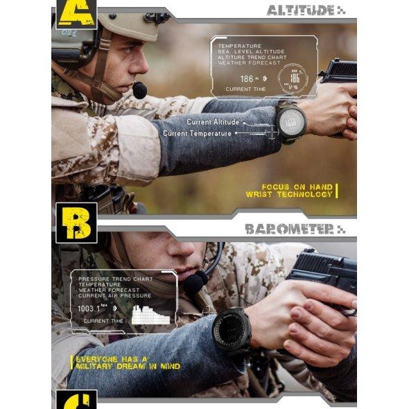 Чоловічий наручний годинник North Edge Apache 5BAR Чорний Вінниця - фото 6