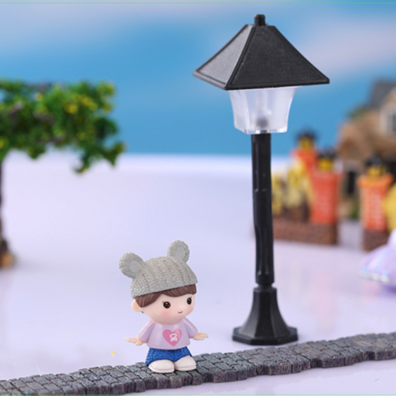Декоративный фонарь с LED подсветкой для флорариума мини-сада вазона моссариума микроландшафта моделирования Квадратный прямой светильник Одесса