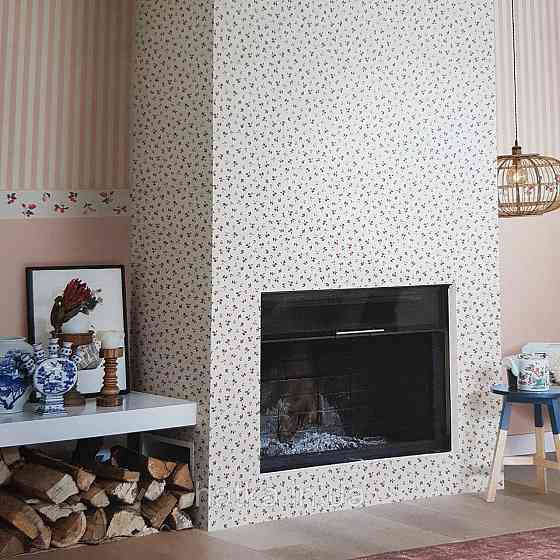 Обои виниловые на флизелине 0.53х10.05 Rasch Textil Petite Fleur 5 для кухни фрукты клубника вишни на белом Киев