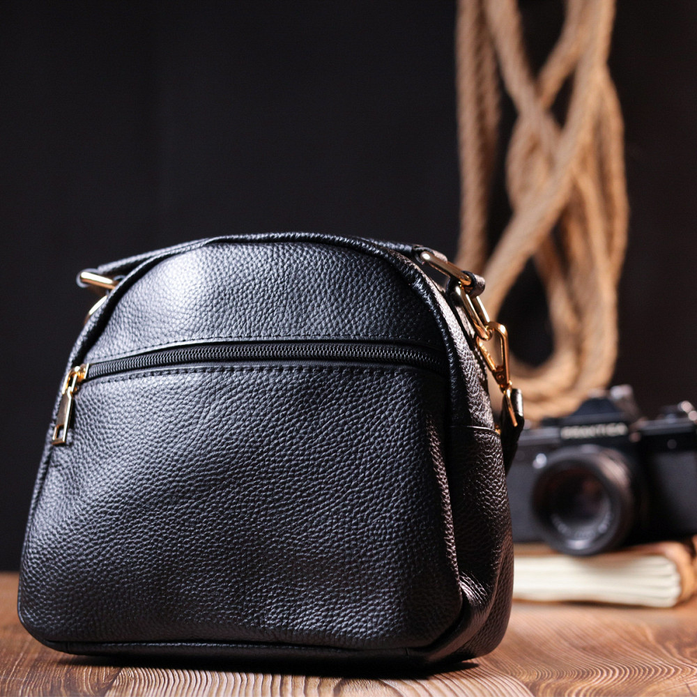 Стильная женская сумка Vintage 20688 Черная Киев - изображение 8