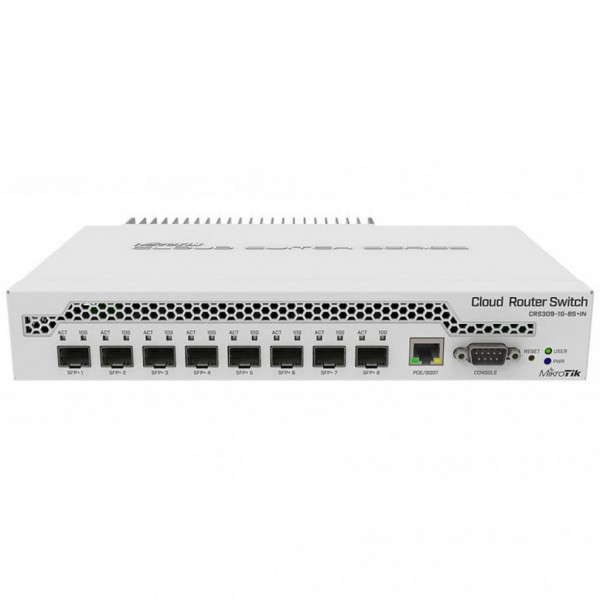 Комутатор Mikrotik CRS309-1G-8S+IN, 8xSFP+, 1хGE PoE In managment, RS232, L3) Киев - изображение 1