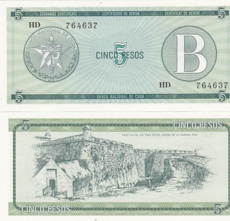 КУБА. 5 песо 1985р. /серія/ UNC Полтава - фото 1