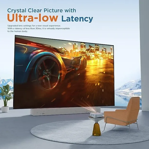 Портативний міні-проектор Bomaker GC355 HD LED 6500 Лм Wi-Fi с динамиками для домашнього кінотеатру 1080P Full HD Дніпро - фото 9