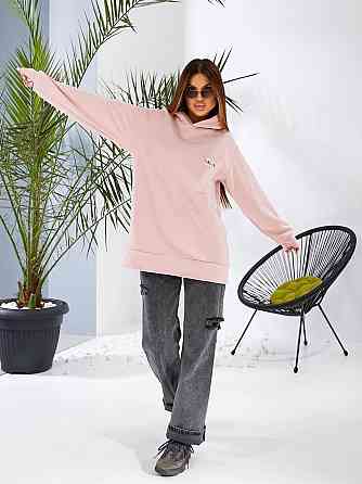 Женская базовая удлиненная худые с двойным глубоким капюшоном турецкий тринит, петля ПЕНЬЕ Одесса