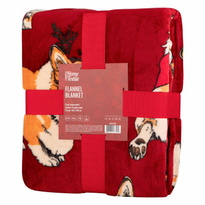 Плед Ardesto Christmas Flannel 160х200см, 100% полиэстер, рождественские корги (ART0119PB) Винница - изображение 2