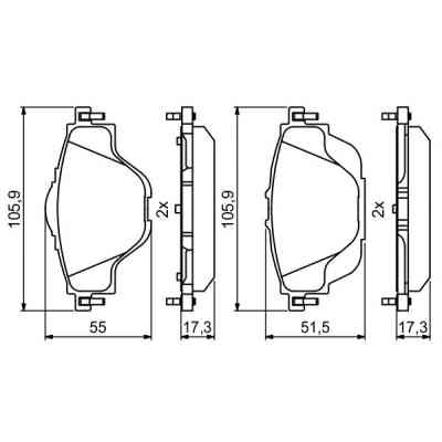 Гальмівні колодки Bosch 0986494805 Вінниця