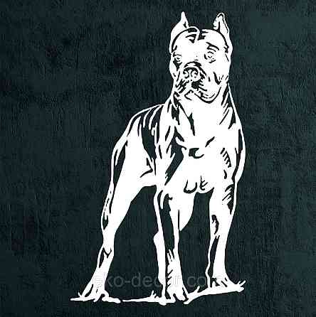 Декоративное настенное Панно «Кане-корсо», Декор на стену 70*41 см, Белый Киев