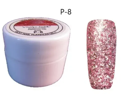 Глиттерный гель VICKI NAIL (гель блестки) бледно розовый Киев