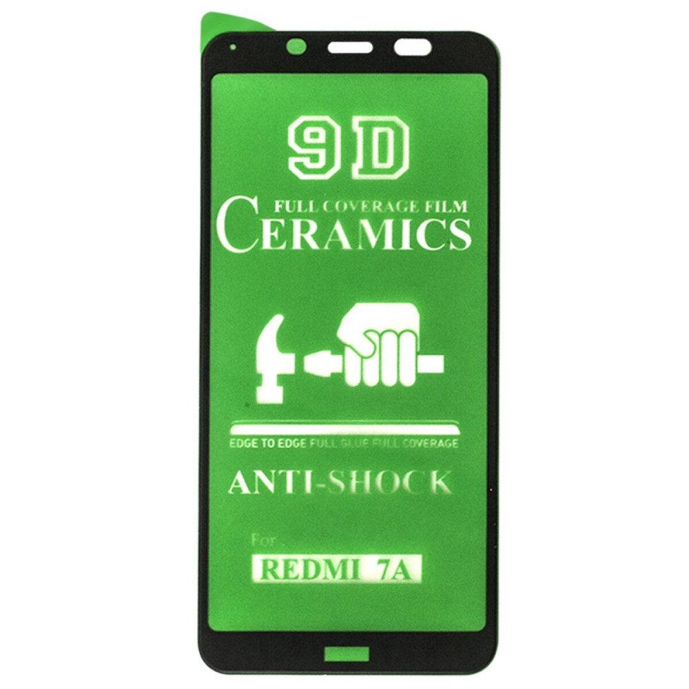 Захисне скло Ceramic glass Xiaomi Redmi 7A Black (тех. упаковка) Киев - изображение 1