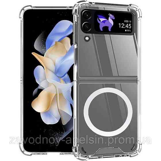Чохол книжка Samsung Galaxy Z Flip6 Шкіряний (чорний) Одеса