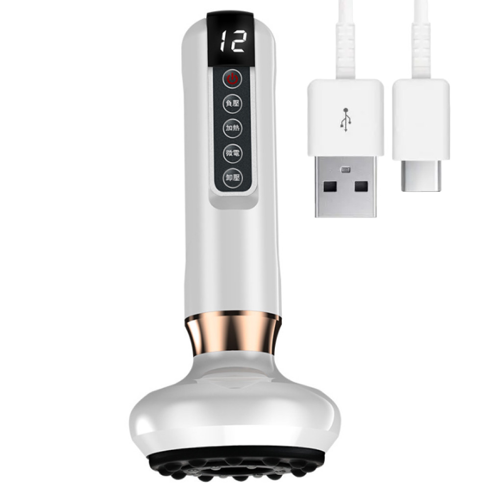 Акумуляторний вакуумний масажер від целюліту,12 режимів,з USB,Білий SBR Київ - фото 1