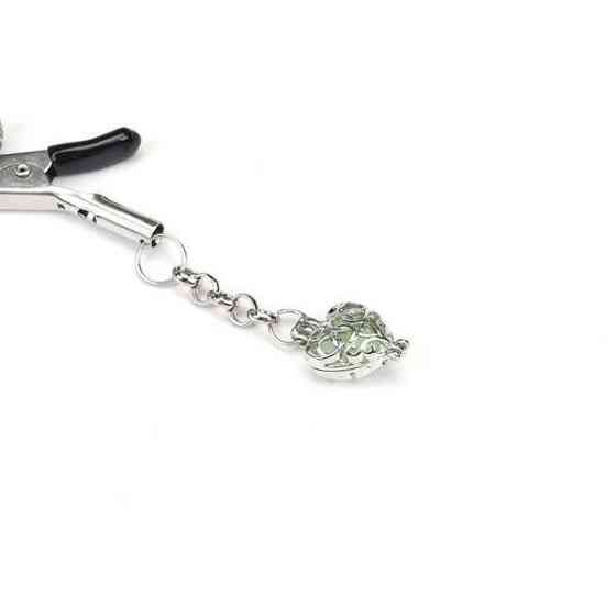 Затискачі для сосків Liebe Seele Glow-in-dark Nipple Clamps Green Sex Aura Київ