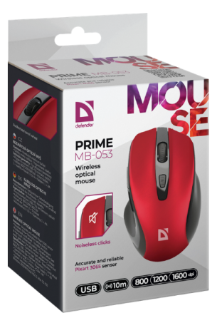 Миша Defender Prime MB-053 Wireless RED (52052) (6918399) Київ