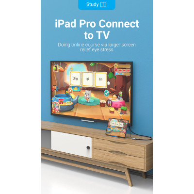 Перехідник USB3.1 Type-C to HDMI (F) 4K 30HZ 0.15m Vention (TDEHB) Вінниця - фото 4